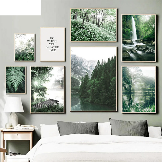 Beautiful Forest Waterfall Pattern Wall Decor - Item - BAI-DAY 