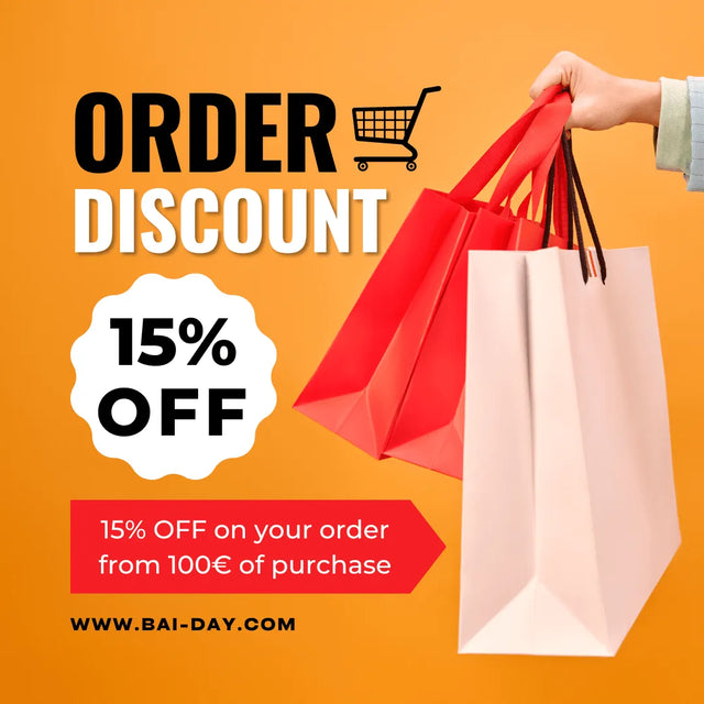 BAI-DAY - Cart Discount - Offer - 15% Off from 100€