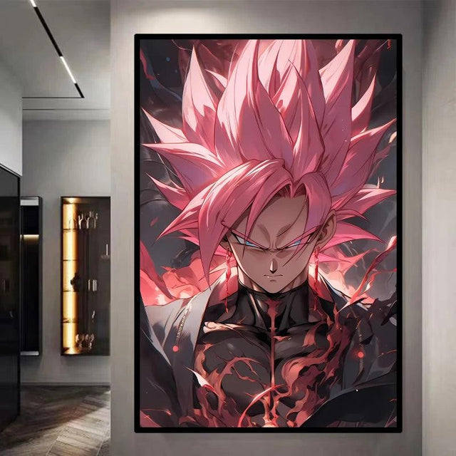 Black Goku Decorative Canvas Wall Poster - Item - BAI-DAY 