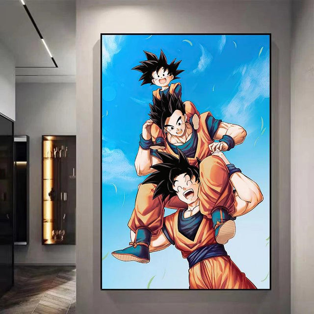 Goku Family Decorative Canvas Wall Poster - Item - BAI-DAY 