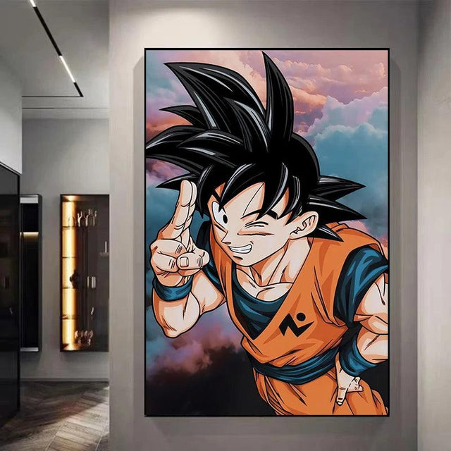 Classic Goku Decorative Canvas Wall Poster - Item - BAI-DAY 
