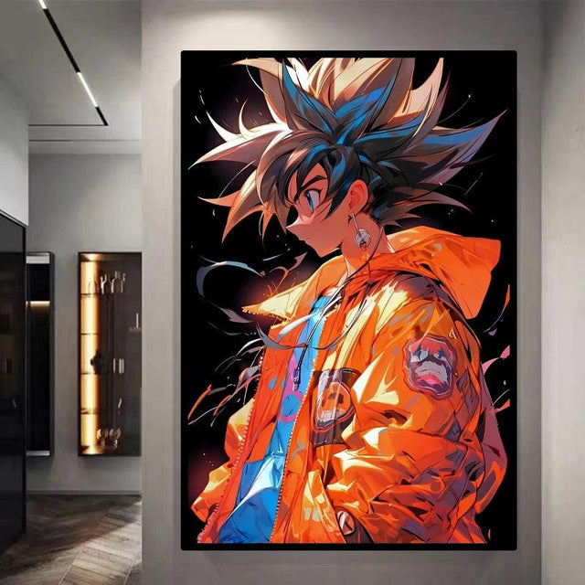 Teen Goku Decorative Canvas Wall Poster - Item - BAI-DAY 