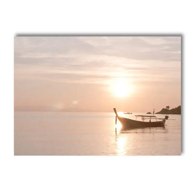 Bright Little Boat Canvas Decorative Wall Poster - Item - BAI-DAY 