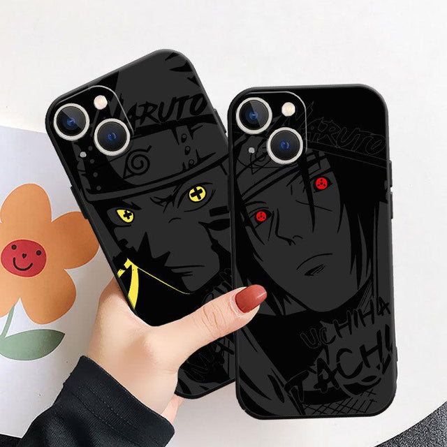 Custom Black iPhone Case (5 to X) with Naruto Characters - Item - BAI-DAY 
