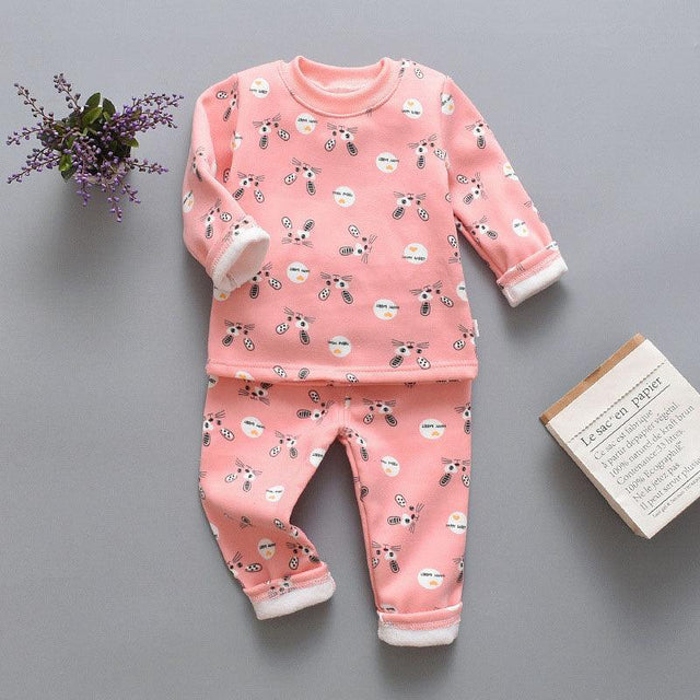 Light Pink Long-sleeve Pajamas for Babies and Toddlers - Item - BAI-DAY 