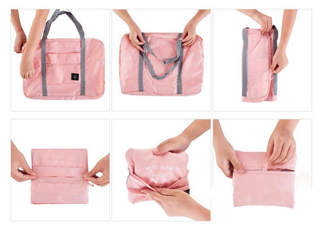 Pink Waterproof Foldable Travel Luggage - Item - BAI-DAY 