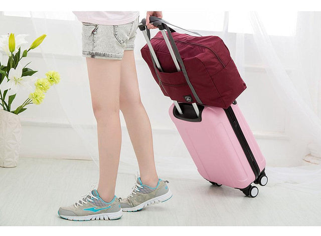 Pink Waterproof Foldable Travel Luggage - Item - BAI-DAY 
