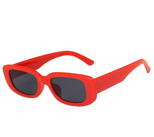 White Rectangular Vintage Sunglasses - Item - BAI-DAY 