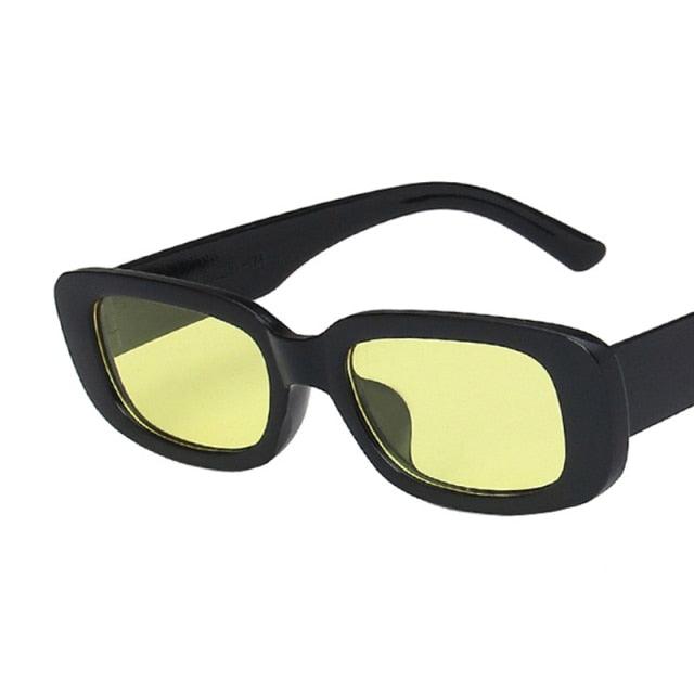 Yellow Rectangular Vintage Sunglasses - Item - BAI-DAY 