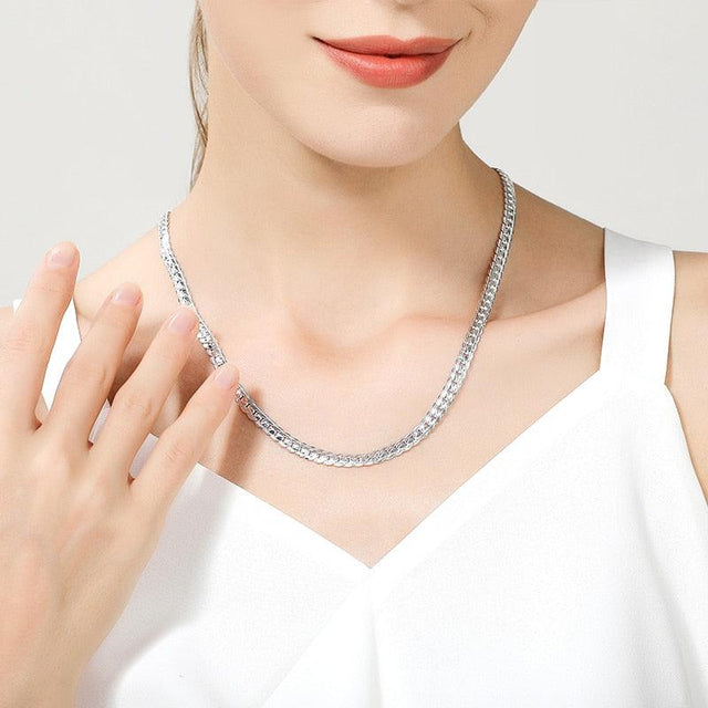 925 Sterling Silver Classic Necklace - Item - BAI-DAY 