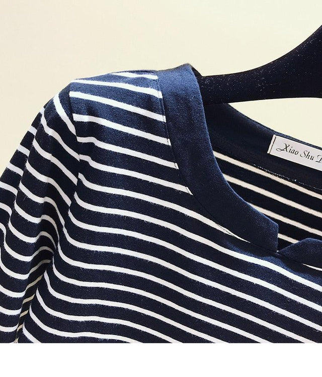 Long Sleeve Striped T-Shirt Korean Style - Item - BAI-DAY 