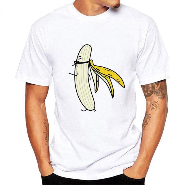 White Printed T-shirt "Naked Banana" - Item - BAI-DAY 
